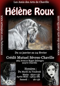 Exposition Hélène Roux au Crédit Mutuel de Chaville